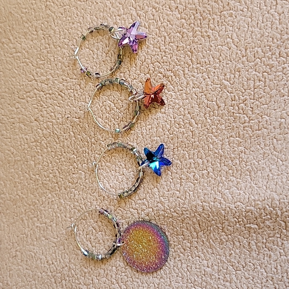 Galaxy Wine Glass Charm Set